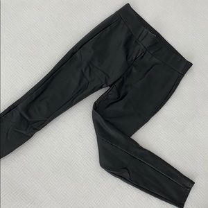 LOFT petites faux leather leggings (fleece lined)